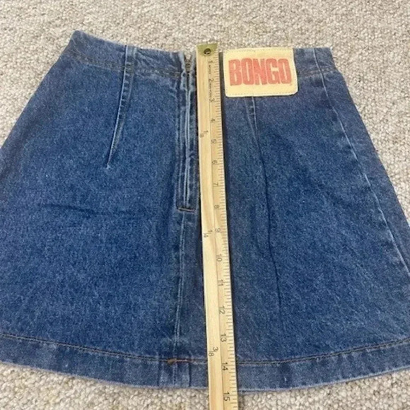 Women's Vintage 80's Gene Montesano Bongo Blue Denim Jean Pencil Skirt Sz 7 VTG - Picture 6 of 7